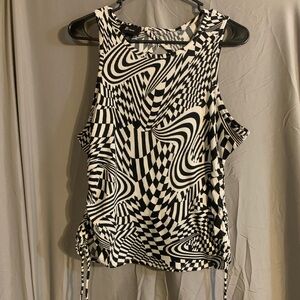 Bwear Black and White Geometric Tank Top